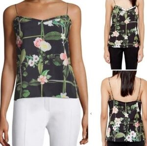 Ted Baker Cynaria Black Floral Cami Top Size M